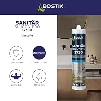 BOSTIK S730 Sanitär Silikon Pro Hellbeige – Hochwertiges Acetat Sanitärsilicon mit Schutzeffekt, Lösemittelfrei, Alterungs- und Witterungsbeständig, Geeignet für Innen- und Außenbereich, 300ml – Ansicht 4