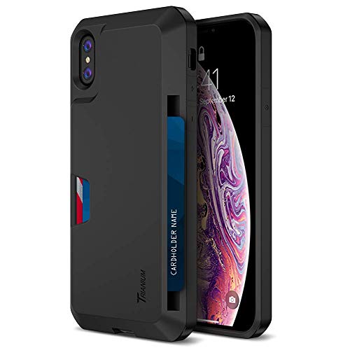 Trianium Walletium Series Wallet Case Designed for Apple iPhone Xs & iPhone X (2018 2017) - TPU Cushion for iPhone Xs Credit Card Wallet Cover with Card Slot Holder [Heavy Duty Protection]