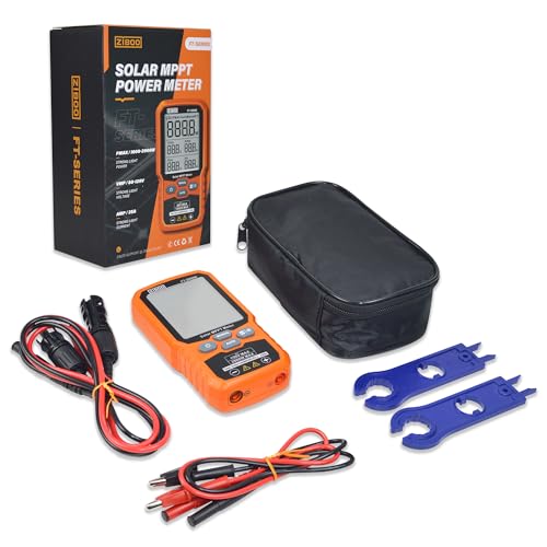 Image of ZIBOO FT-2000W Solar Panel Tester MPPT Meter - 2000W Max Power, 150V /35A PV Module Tester for Voc /Isc, Open Circuit Voltage & Short Circuit Current, with Backlight & Data Hold