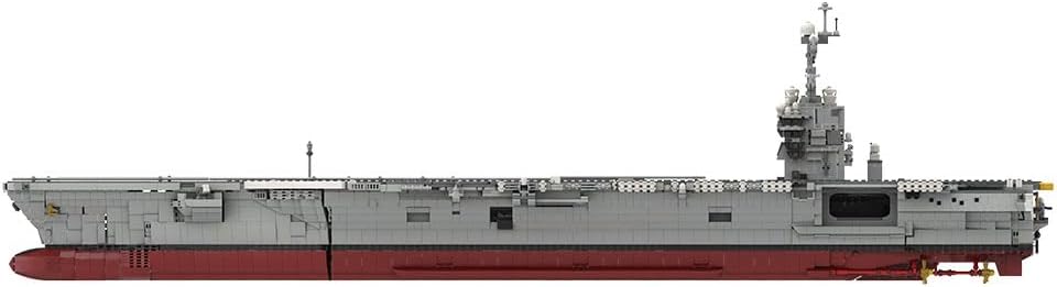 Nuclear-Powered Aircraft Carrier Building Blocks Set, 1/300 Scale USS Enterprise CVN-78 Aircraft Carrier 6354Pcs Model Kits, Ideal for Military Enthusiasts, MOC-192566 (High Brick Version)