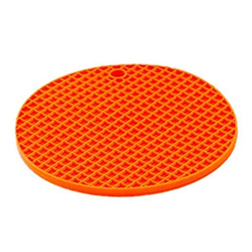 TOPMOOM 1 Piezas de Mesa de Silicona Alfombrillas Antideslizantes Resistentes al Calor Posavasos Mantel Individual para Platos de Cocina de Cocina de TheBigThumb, Naranja