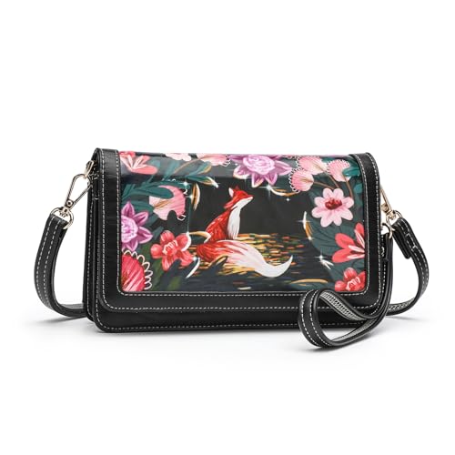 ANFUMAN Crossbody Bags For Women Wristlet Wallet Phone Purse Shoulder handbags Multi-Function Small RFID Clutch Card Holder…