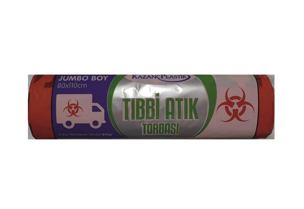 ÇELİKPENÇE 5 Paket Jumbo Tıbbi Atık Torbası 80x110 cm.