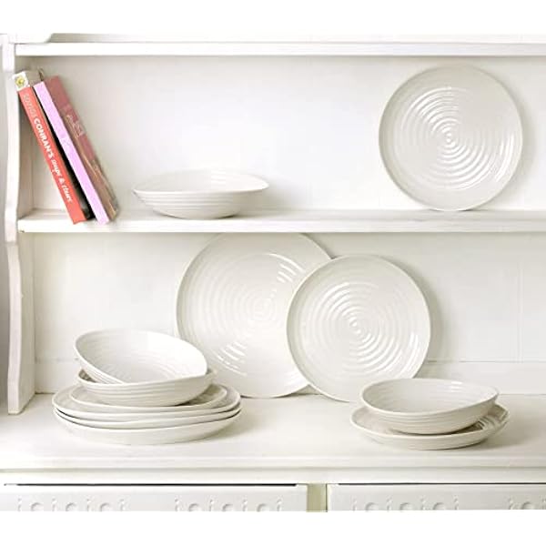 Portmeirion Home & Gifts Sophie Conran Juego de cupé de 12 Piezas, Blanco Porcelana, 27,9 x 27,9 x 2,5 cm (Blanco, 27,9 x 27,9 x 2,5 cm)