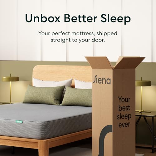 Siena 8” Queen Memory Foam Mattress - Medium Firm - 180 Night Trial - Premium Pressure-Relieving Layers - 10 Year Warranty - Mattress in a Box - CertiPUR-US Certified