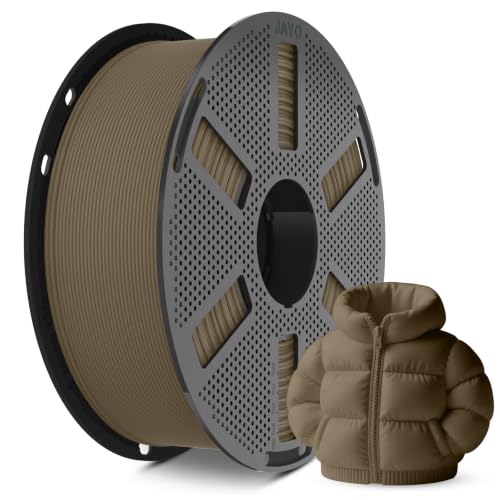 JAYO Matte PLA 3D Printer Filament 1.75mm, 1.1KG Clay, Reusable Spool