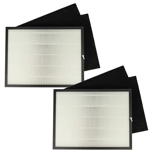 vhbw 6-teiliges Filter-Set Ersatz für Rowenta XD6040F0, H10 für Luftreiniger - HEPA-Filter, Aktivkohlefilter