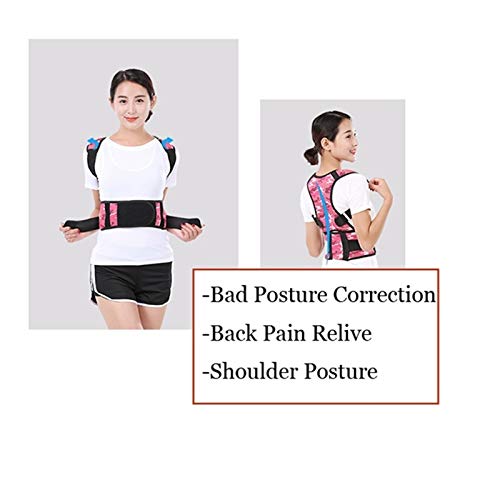Correction de posture dos droit et maintien lombaire ajustable bleu m - 5