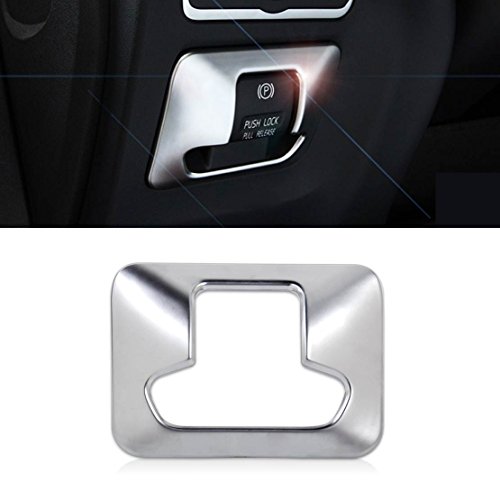 Beler Silver Car Interior Electronic Handbrake Button Frame Trim Cover For Volvo Xc60 Xc70 V60 S60 S80 #TOP1