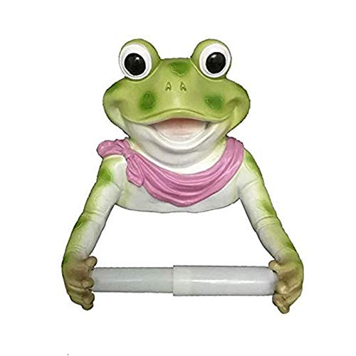 Preisvergleich Produktbild Yiyu Frosch Toilettenpapierrollenhalter Wandhalterung Harz Absaug Toilettenpapierspender Handtuchhalter Für Badezimmer Hotel Dekor x (Color : A)
