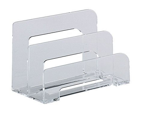 Alco-Albert 4466 Porte-lettres en acrylique avec 2 compartiments 75 x 150 x 95 mm