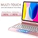 TaIYanG for iPad A16 11th 10th Generation Case with Keyboard 11 inch 2025&10.9 inch 2022,Touch Trackpad Keyboard Case for 10th Generation-360° Rotate,Pencil Holder,Keyboard for iPad 10th Gen,Rose Gold