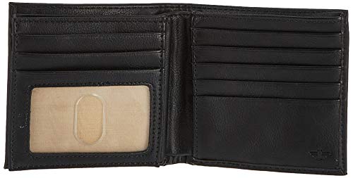 Dockers Men's Bifold Leather Wallet - Thin Slimfold Extra Capacity, Opaque Black, One Size #TOP4