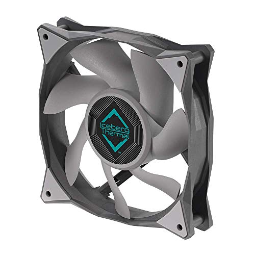 Iceberg Thermal IceGALE Xtra 120mm- 3000 RPM, 4 Pines, PWM, Rendimiento Extremo, Ventilador de PC de 120 mm(120mm, gris)