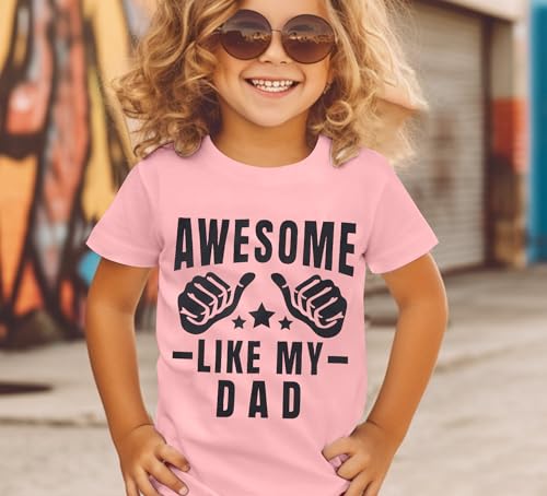 Image of Awesome Like My Daughter Shirt: Dad Shirts Men Fathers Day Tshirt Dad Birthday Gift Short Sleeve Tee Top