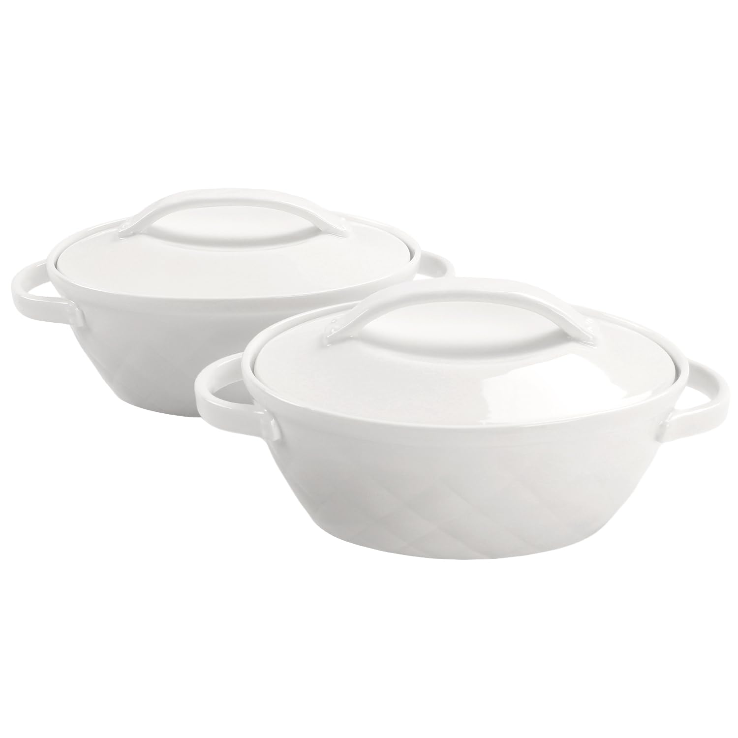 Juego de utensilios de cerámica para hornear mini cocottes con tapas 24 oz