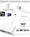 Lightning to HDMI Adapter [Apple MFi Certified] HDMI Digital AV Adapter 1080P Sync Screen Cable with Charging Port Compatible with iPhone on TV/Projector/Monitor No Power Needed