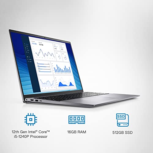 Image of Dell Vostro 5625 Laptop - Intel i5-1240P, 16GB DDR4 & 512GB SSD, Windows 11 + MSO'21, 16.0 inch /40.64Cms FHD+ WVA AG 60 Hz 250 nits (Titan Grey, D552274WIN9SE, 1.91Kgs)