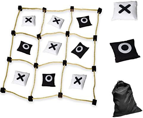 Tic Tac Toe （3ft X 3ft）,Bean Bag Toss（Instant Setup, No Assembly）, Tic Tac Toe Game for Kids & Family