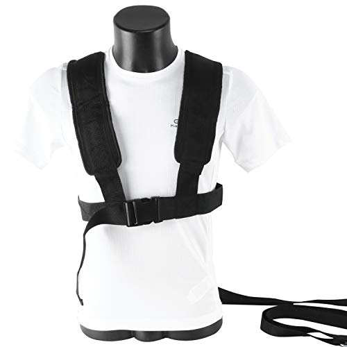Yaesport Speed Harness Trainer Power Sled Workout Harness, Tire Pulling Harness, Football Workout Equipment Sled Harness Pull Strap Resistance Training Team Sports Speed Agility Training Kits