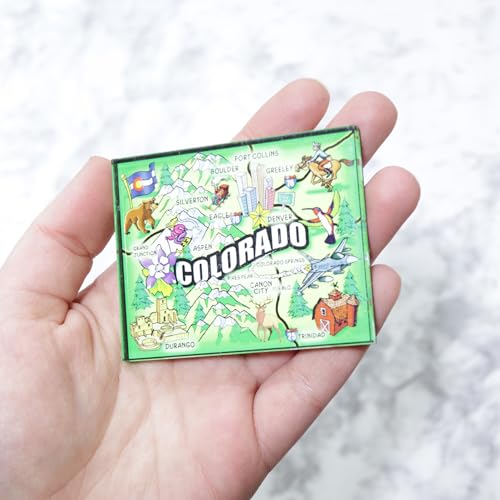 Imán acrílico Colorado State multicolor 2.25 x 3 pulgadas miniatura 5