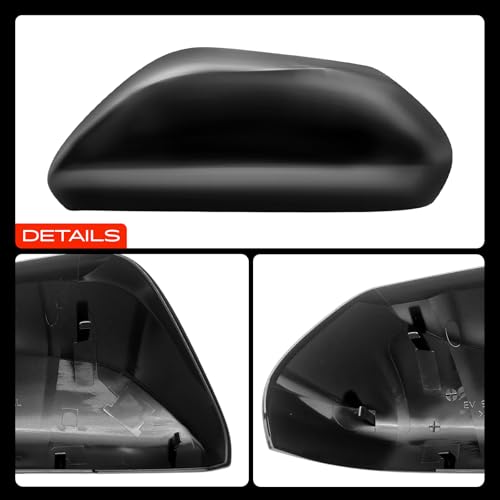 A-Premium Driver Side Rearview Mirror Cover Cap - Compatible with Toyota Camry 2018-2024, Avalon 2019-2022 - Smooth Black, with Turn Signal Hole by A-Premium - Used condition - Image 9