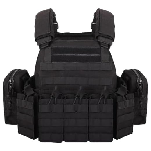 Gilet Militaire Dianzan, Noir, Unisex, Taille Unique, Gilet Porte-plaques, Multifonctionnel, Poches Molle, Pour L'extérieur