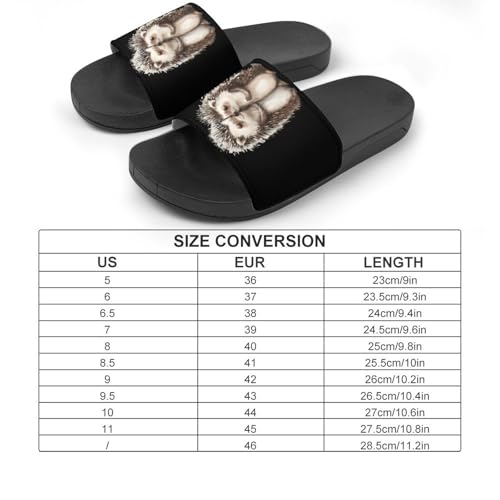 Cute Hedgehog Hugs House Sandals Non-Slip Bathroom Slippers Beach Summer Shoes for Men Women2