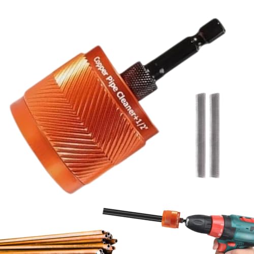 Cepillo de limpieza para plomería con acople para taladro en conductos de cobre 7