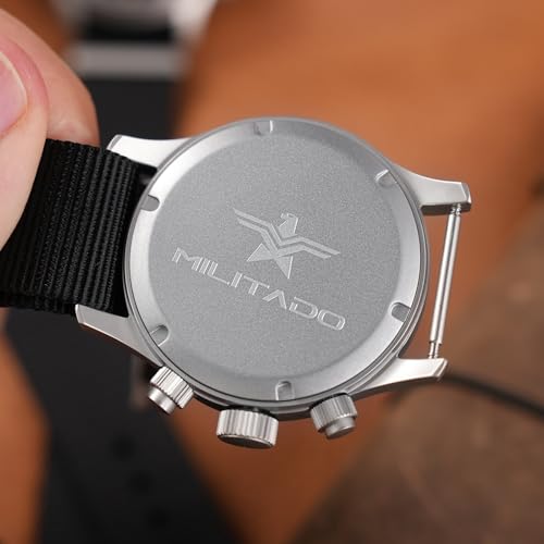 Image of TACTICAL FROG Militado ML1868 39mm Military Chronograph Watch Sapphire Crystal VK61 /VK67 Quartz Watches for Men C3 / BGW9 Luminous 100M Waterproof