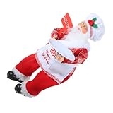 NOLITOY Seated Santa Claus Figurine Detailed Christmas Decoration for Holiday Displays Cheerful Santa Statue Vibrant Colors for Festive Home and Seasonal Celebrations