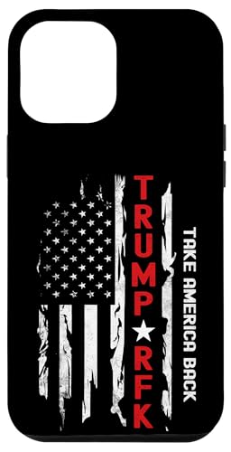Coque pour iPhone 12 Pro Max Trump RFK JR 2024 Take America Back Drapeau américain patriotique