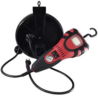 Garage Power Station GPS-M16325-45010 Cord Reel with 450-Lumen Plastic LED Handheld Light