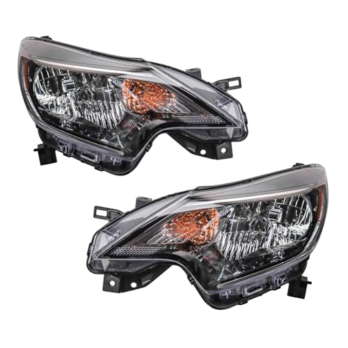 Image of TRQ 2 Piece Headlight Assembly Set Driver & Passenger Side Compatible with Nissan Versa Note 2017-2019 NI2502257 NI2503257 260109ME0A 260609ME0A