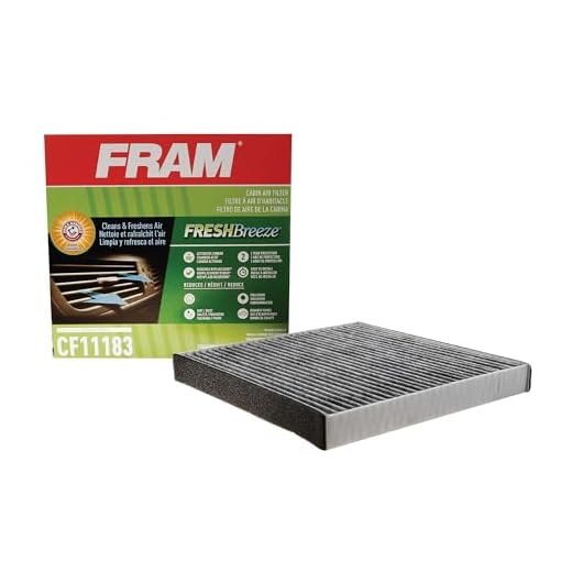 FRAM Fresh Breeze Cabin Air Filter Replacement for Car Passenger Compartment w/ Arm and Hammer Baking Soda, Easy Install, CF11183 for Select Dodge and Jeep vehicles , white