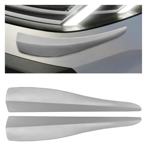 Craedli 2PCS Car Bumper Guard, Anti-Collision Rubber Automotive Front/Rear Bumper Protector Trim, Universal Anti-Scratch Vehicle Exterior Sticker Strips Accessories for SUV Pickup Truck (Gray)