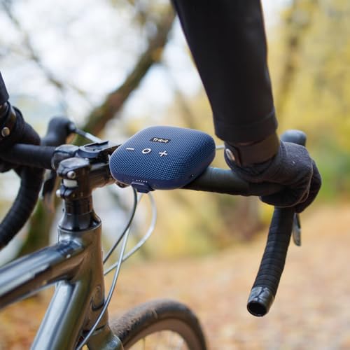 Image of Tribit StormBox Micro 2 Portable Speaker: 90dB Loud Sound Deep Bass IP67 Waterproof Small Speaker Built-in Strap, 12H Playtime Long Battery 120ft for Outdoor Camping Biking (Blue)