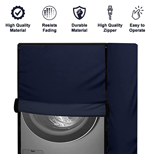 Image of Wembley Top Load LG Washing Machine Cover 8 Kg Front Panel Waterproof, Stainproof and Dustproof Suitable for 8 Kg, 9 Kg, 9.5 Kg, 10 Kg, 11 Kg for Samsung, LG, Whirlphool - White
