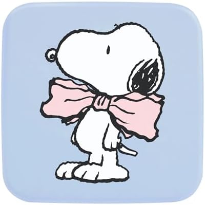 Impressions Vanity Peanuts Snoopy Bowtie LED Compact Mirror with 2X Top Magnified, Peanuts Snoopy Artwork Makeup Mirror with Soft Touch Sensor, Daylight LED Lighting, and Adjustable Brightness image 4