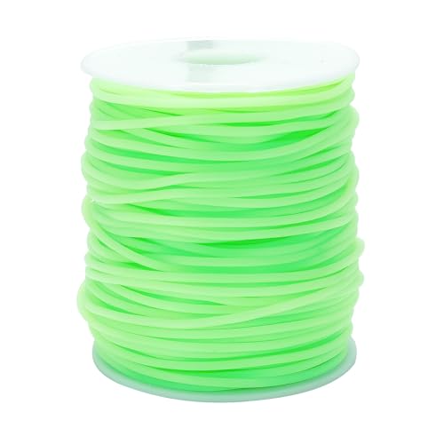 Hollow Pony Bead Rubber Tube Lacing 54 Yards 2mm Light Green Rubber Saver