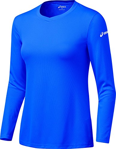ASICS Women's Circuit 7 Warm-Up Long Sleeve Shirts, Royal, X-Large