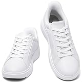[SOARHOPE] 【立ったまま履ける靴】防水 スニーカー レディース 白 理学療法士推薦 レザースニーカー ウォーキングシューズ 革 厚底 世界一快適 通勤 歩きやすい 立ち仕事 軽量