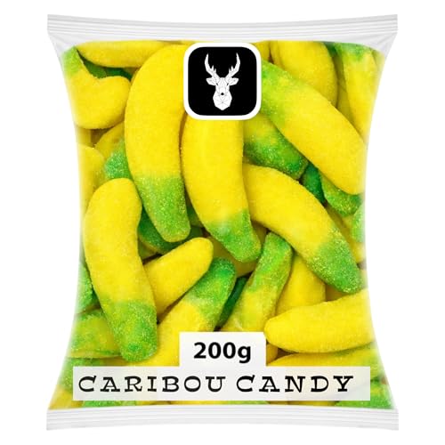Bananas Jelly Filled Sweets 200g Banana Flavour Gummy Bananas with Juicy Jelly Centre Clear Pillow Pack Perfect for Sharing & Movie Nights