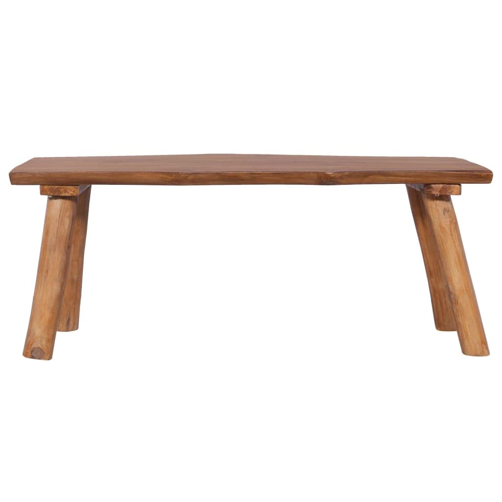 120 cm in legno di teak massiccio – Sedie per esterni, mobili eleganti, resistenti alle intemperie, perfette per giardini, terrazze e balconi