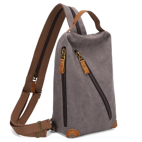 Image of KL928 Canvas Sling Bag crossbody Bags Small Backpack Pack Travel Purse convertible purses for Women Men