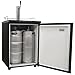 EdgeStar KC3000SS Full Size Kegerator with Digital Display - Black and Stainless Steel