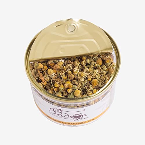 Image of The Indian Chai - Organic Chamomile Flower Tea 25g | Pure Dried Whole Blossoms | Caffeine-Free Herbal Infusion for Sleep, Stress Relief & Relaxation | Loose, Natural & Soothing Bedtime Camomile Tea