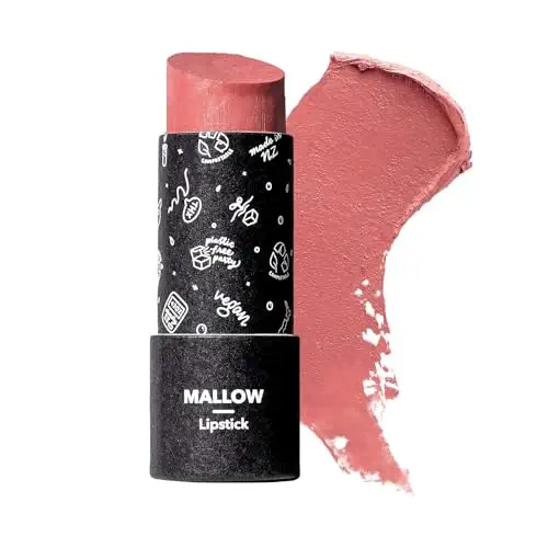 Ethique Mallow Satin Matte Lipstick - Blush Pink - Plastic-Free, Vegan, Cruelty-Free, Eco-Friendly, 0.28 oz (Pack of 1)