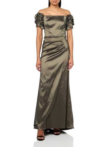 Image of Xscape Women's Xscape Women's Scuba Crepe Embellished Long Sleeve Drop Shoulder Floor Length Dress
