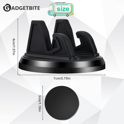 Image of Car Mobile Holder for Dashboard Universal 360 Degree Rotation Phone Stand for Car Anti Slip Silicone Mount For Car With Adhesive Cup Strong Grip Mount Single Hand Use Shockproof Build Car Mobile Stand